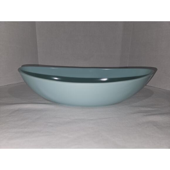 Melamine Oval Serving Bowl Aqua Blue - Picture 1 of 4